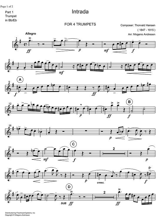 Intrada - B-flat Trumpet 1