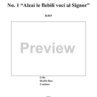 "Alzai le flebili voci al Signor", No. 1 from "Davidde Penitente", K469 - Full Score