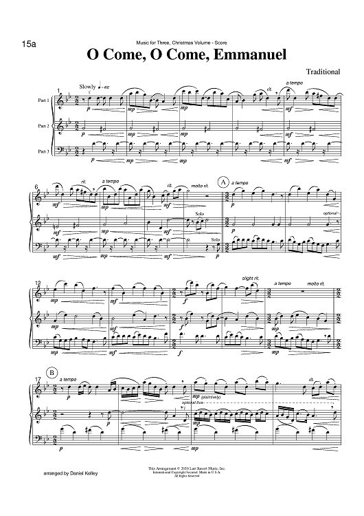O Come, O Come, Emmanuel - Score