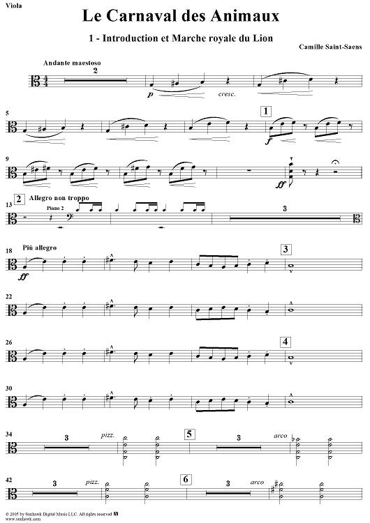 Le carnaval des animaux - Viola