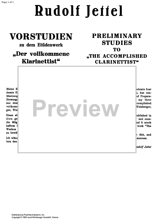 Preliminary studies to 'The Accomplished Clarinettist' Vol. 2 - Preface