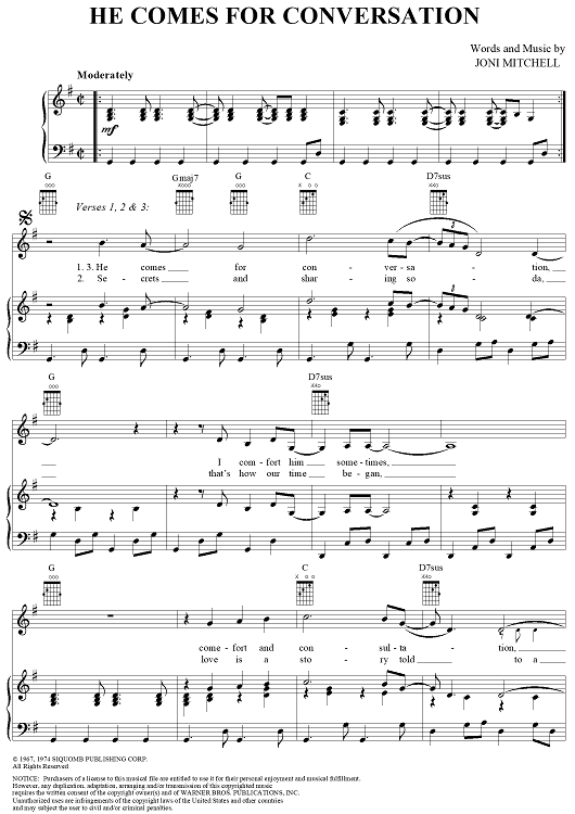 He Comes for Conversation