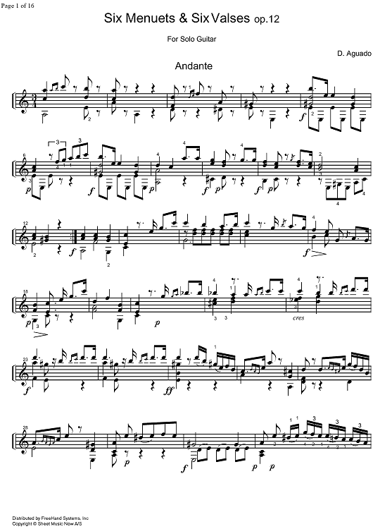 6 Minuets and  6 Valses Op.12