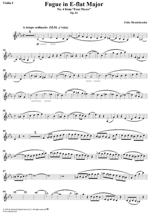 No. 4: Fuga - Violin 2