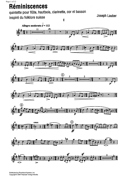 Réminiscences - Oboe