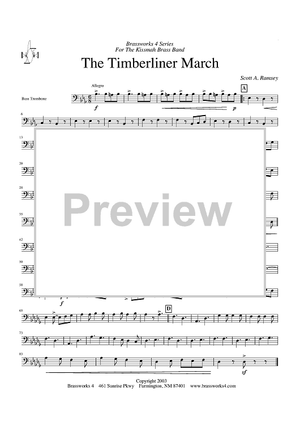 The Timberliner March - Bass Trombone