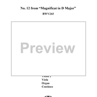 Gloria Patri (Chorus), No. 12 from "Magnificat in D Major" - Full Score