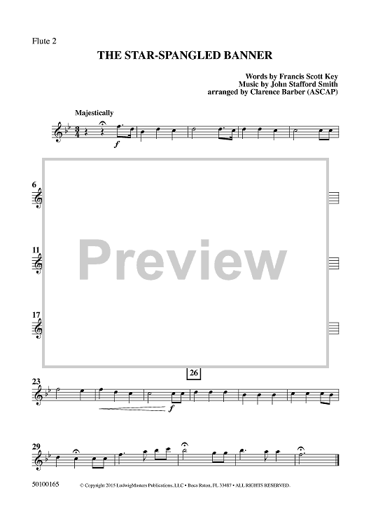 The Star-Spangled Banner - Flute 2