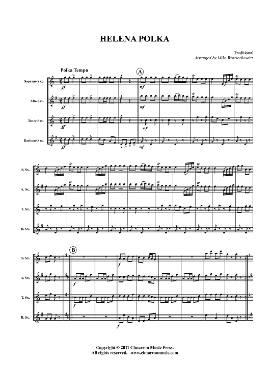 Helena Polka - Score