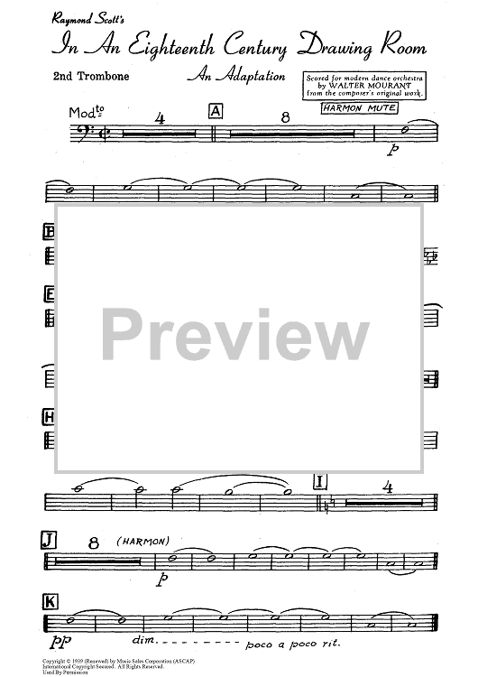 In An Eighteenth Century Drawing Room - Trombone 2