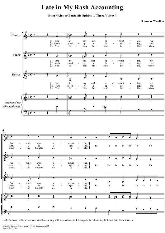 Late in My Rash Accounting