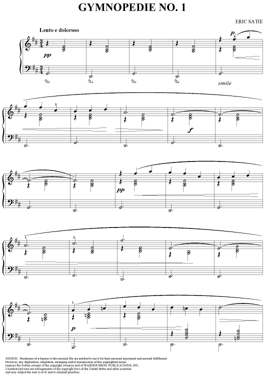 Gymnopedie No. 1