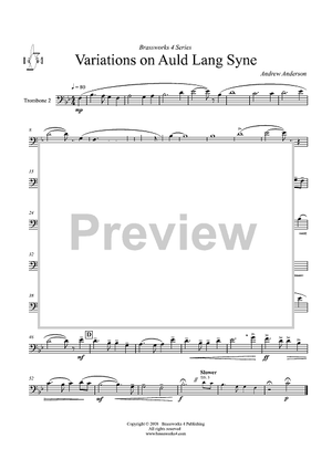 Variations on Auld Lang Syne - Trombone 2