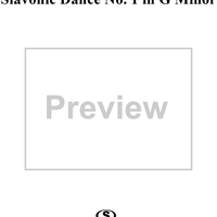 Slavonic Dances for violin and piano, No. 1 in G minor - Violin