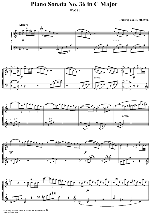 Piano Sonata in C Major, "Eleonorem Sonate", WoO 51