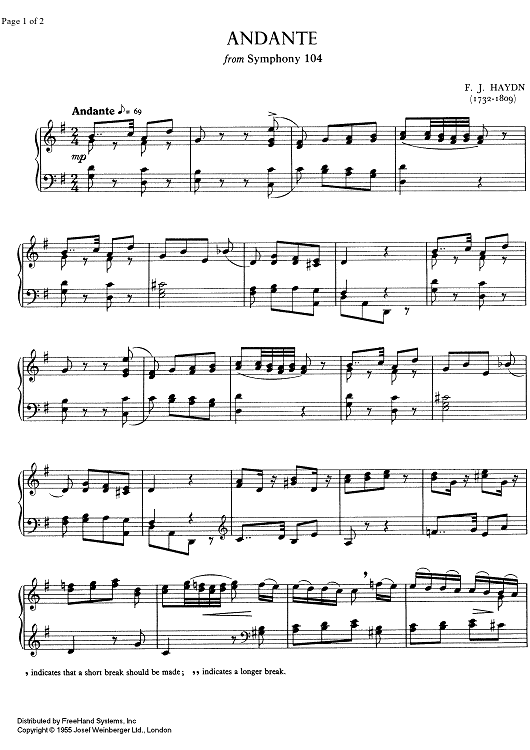 Andante from Symphony No.104
