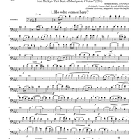 Two Madrigals, Vol. 4 - from Morley's "First Book of Madrigals to 4 Voices" (1594) - Trombone 2