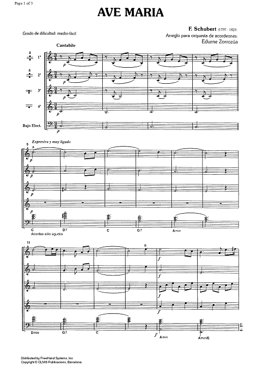 Ave Maria - Full Score