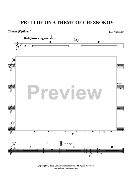 Prelude on a Theme of Chesnokov - Chimes