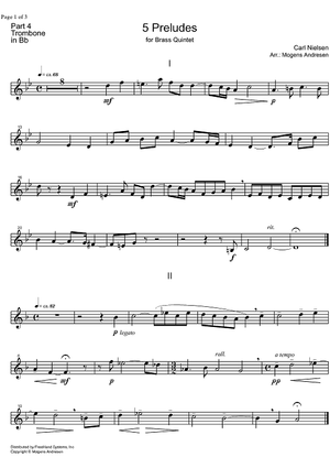 5 Preludes - Trombone
