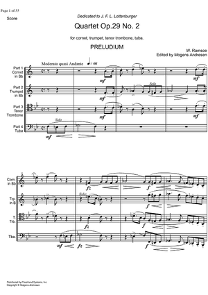 Quartet Op.29 No. 2 - Score