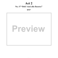 "Deh! vieni alla finestra", No. 17 from "Don Giovanni", Act 2, K527 - Full Score
