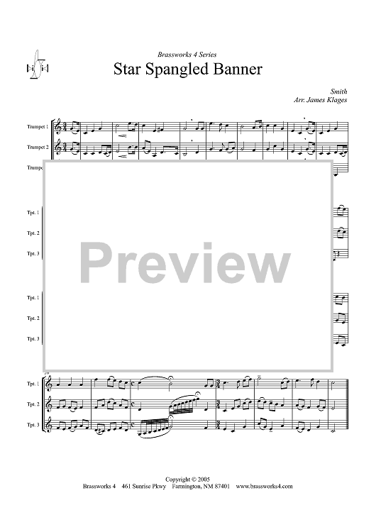 Star-Spangled Banner - Score