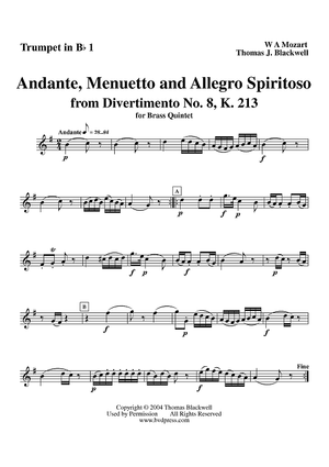 Andante, Menuetto and Allegro Spiritoso - Trumpet 1