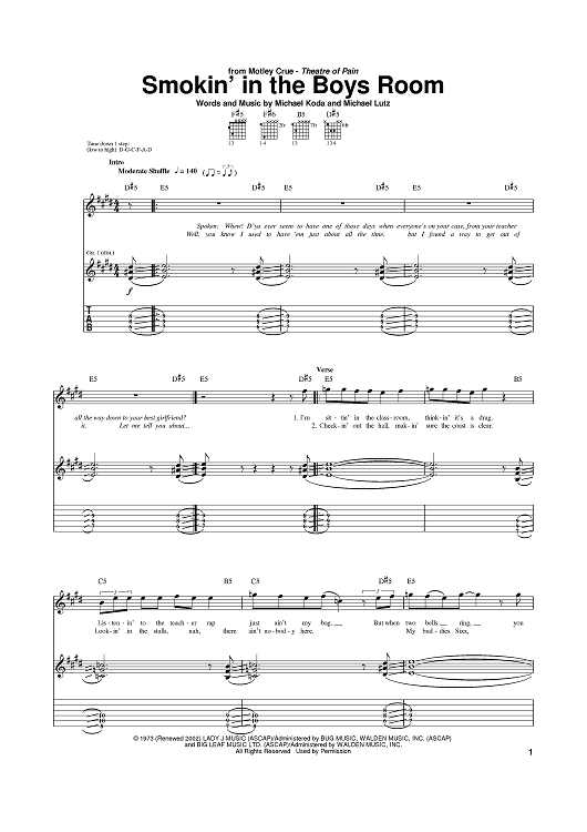 Smokin' In The Boys Room