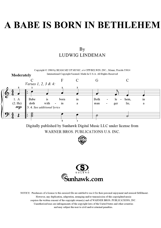 Babe Is Born In Bethlehem, A