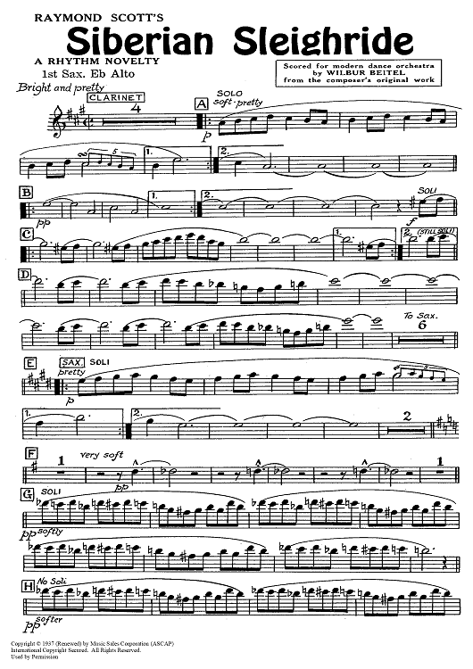 Siberian Sleighride - Alto Sax 1