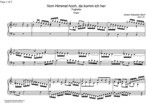 Vom Himmel hoch, da komm ich her BWV 701