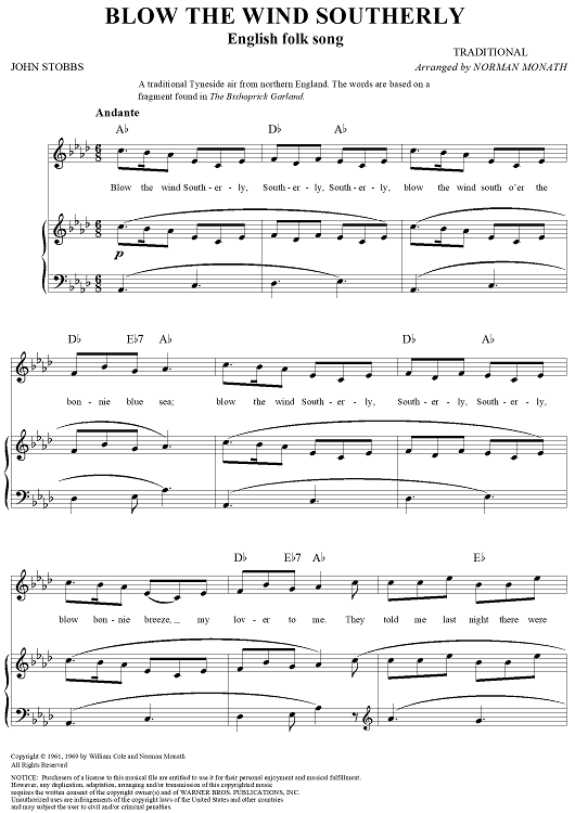 Blow the Wind Southerly