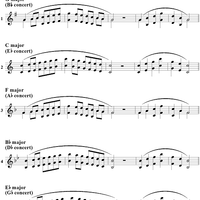Major Scales with Arpeggio - E-flat Instruments
