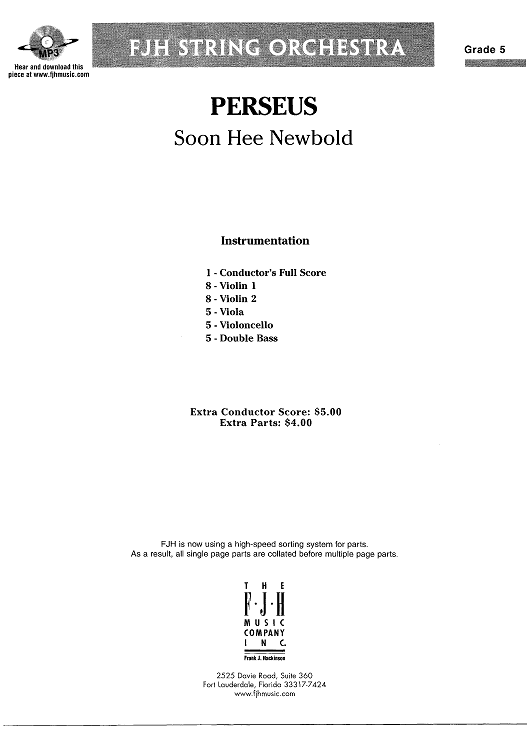 Perseus - Score Cover