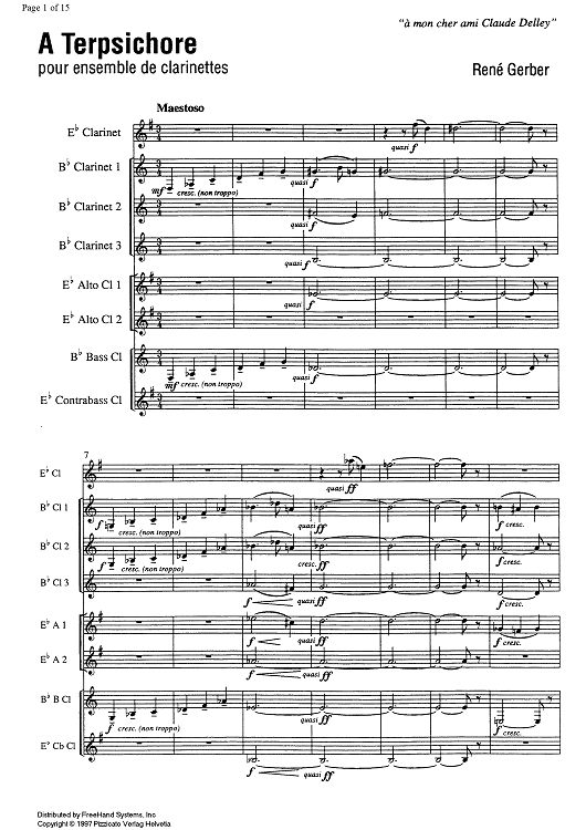 A Terpsichore - Score