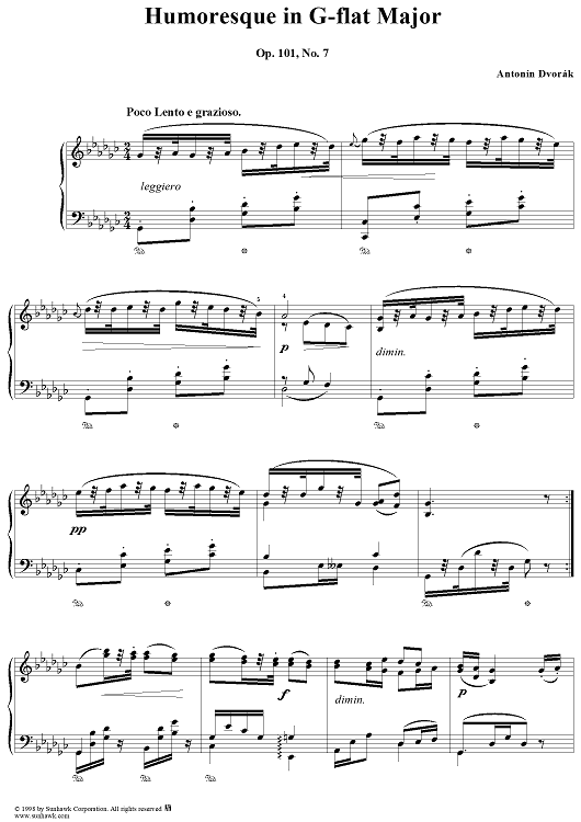 Eight Humoresques, op. 101, no. 7: Poco Lento e grazioso&quot