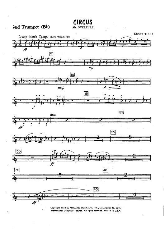 Circus - An Overture - Trumpet 2 in Bb