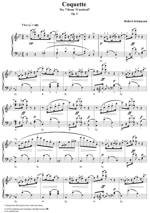 No. 7 Coquette Sheet Music for Piano Solo Sheet Music Now
