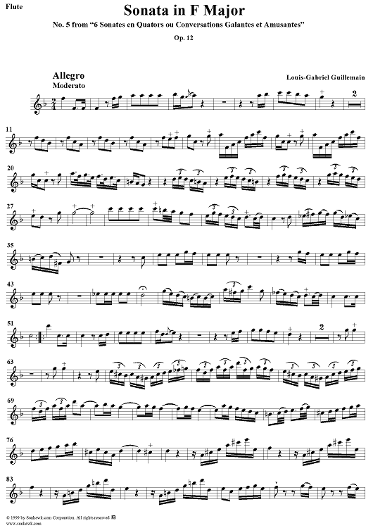 Sonata No. 5 in F Major - Flute