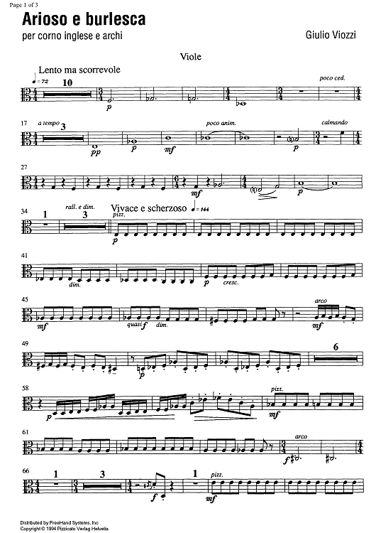 Arioso e Burlesca - Viola