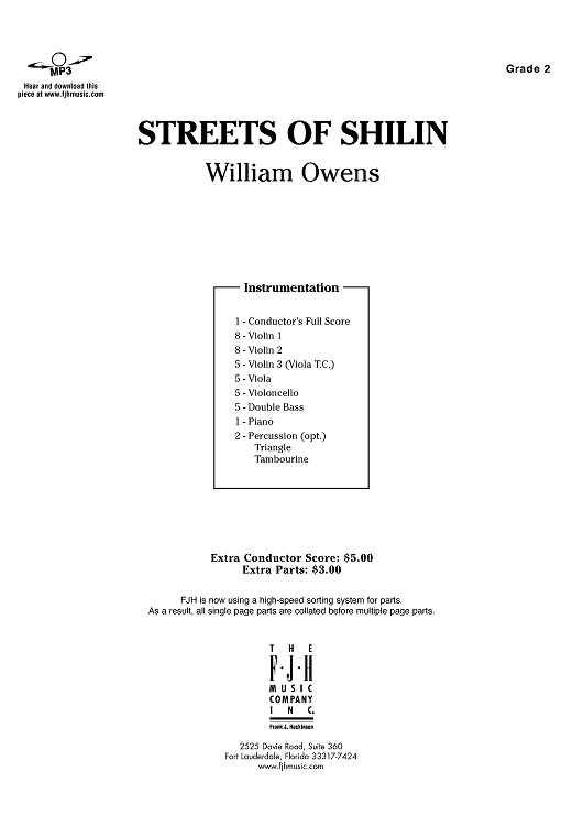 Streets of Shilin - Score Cover