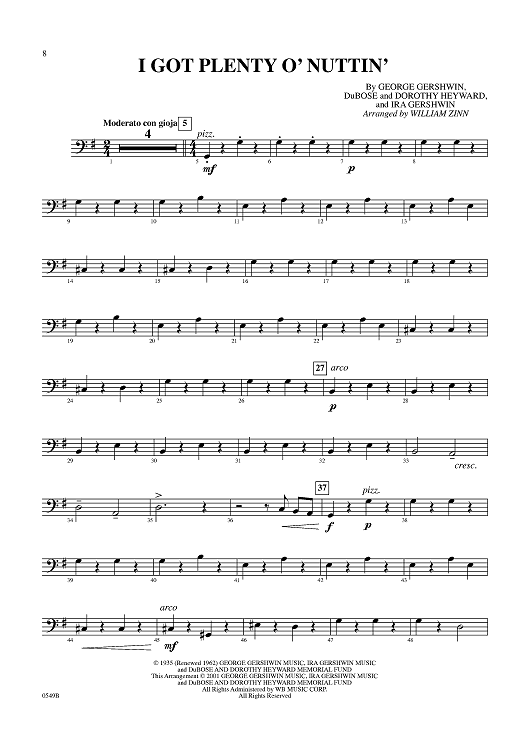 I Got Plenty o' Nuttin' - String Bass