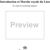 Le carnaval des animaux, No. 1: Introduction and Royal March of the Lion - Score