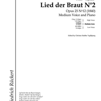 Lied der Braut No. 2 Op.25 No.12