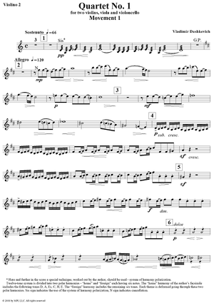 String Quartet No. 1 - Violin 2