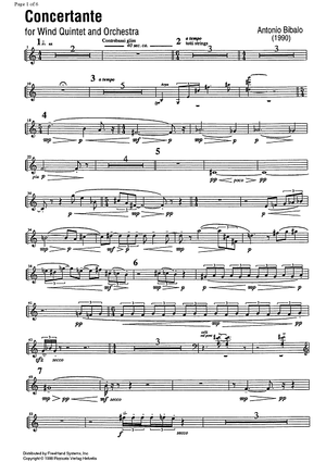 Concertante - Solo Clarinet