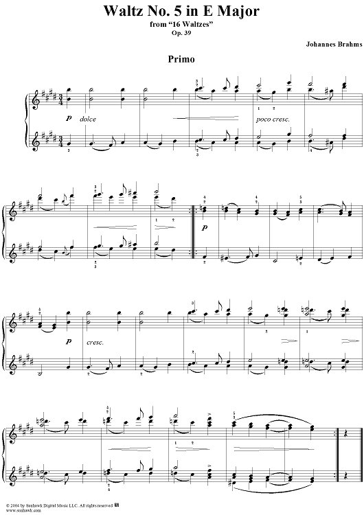 Waltz No. 5 in E Major