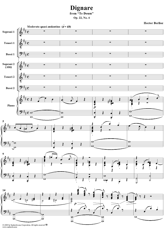 "Dignare", from "Te Deum" (Op. 22, H118)