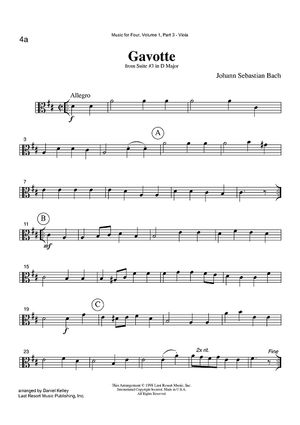Gavotte - from Suite #3 in D Major - Part 3 Viola